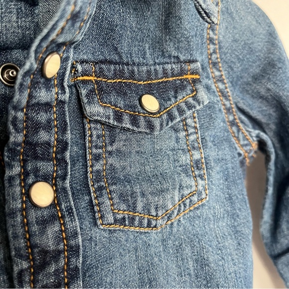 Polarn O. Pyret Demin Long Sleeve Shirt: Size 6-9M (74 cm) - Picture 4 of 7